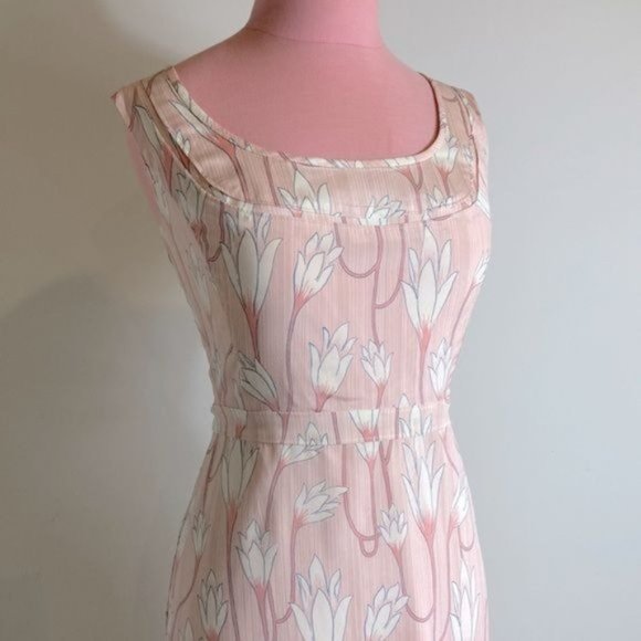 Tory Burch Jena Pink Floral Sleeveless Dress - Picture 3 of 10